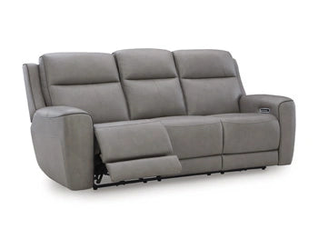 Ashley Furniture 5Z-Comfort Power Reclining Living Room Set featuring plush fabric upholstery and built-in recliners.