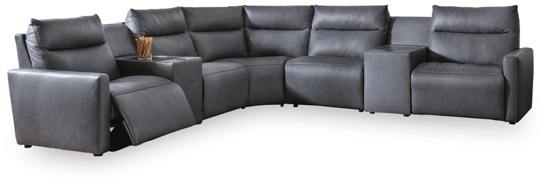 ModZ Power Reclining Sectional with Audio Consoles