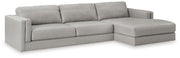 Ashley Furniture Amiata sectional with chaise, showcasing plush upholstery and modern design in a stylish living room setting.