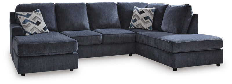Ashley Furniture Albar Place sectional sofa with plush cushions and neutral fabric, perfect for modern living rooms.