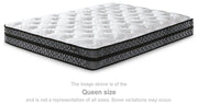 10-inch hybrid mattress from Ashley Furniture featuring pocketed coils and memory foam for comfortable support.