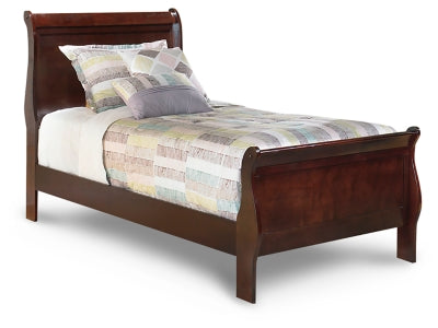 Ashley Furniture Alisdair Youth Bed with a sturdy wooden frame and classic design, shown in a natural wood finish.