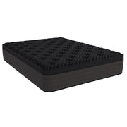 Black mattress topper with a grid pattern on a white background