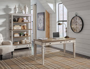 Ashley Furniture Realyn Home Office Set with desk, chair, and storage units in a modern wood finish.