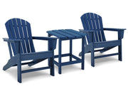 Ashley Furniture Sundown Treasure outdoor seating set with table and chairs, stylish patio furniture for outdoor relaxing and dining.