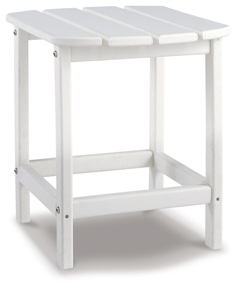 Ashley Furniture Sundown Treasure outdoor seating set with table and chairs, stylish patio furniture for outdoor relaxation.