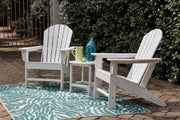 Ashley Furniture Sundown Treasure outdoor seating set with a table and chairs, perfect for patio relaxation.