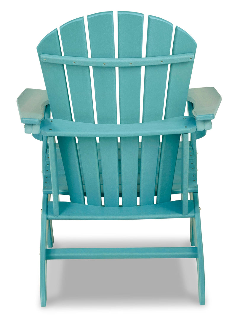 Ashley Furniture Sundown Treasure outdoor seating set with table and chairs, featuring a stylish design for patio relaxation.