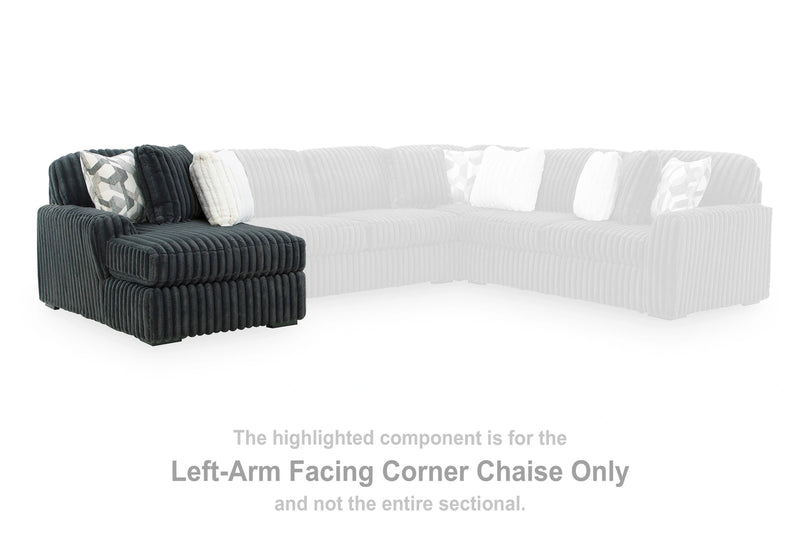 Midnight-Madness Sectional with Chaise